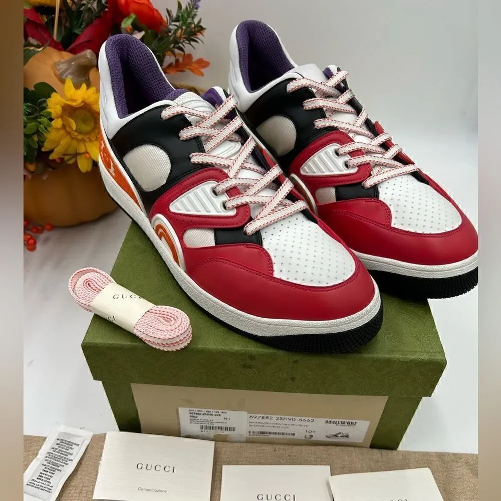 Men’s Gucci basket sneakers size 10.5 made in Italy. - Picture 1 of 10